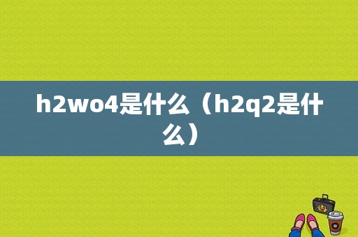 h2wo4是什么（h2q2是什么）