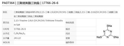 三聚硫氰酸溶于什么（三聚硫氰酸钠盐）