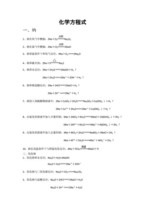 钠和什么酸反应生成什么（钠和酸的反应化学方程式）