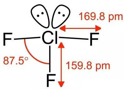 三氟化氯的分子构型是什么（三氟化氯的电子式结构式）
